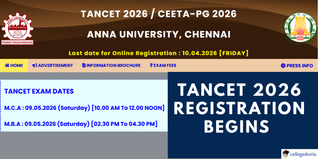 TANCET 2026 Registration Begins @tancet.annauniv.edu; Apply by April 10